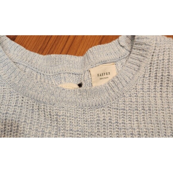 Harper Heritage Cable Knit Open Tie Back Sweater Sz S - Picture 6 of 11